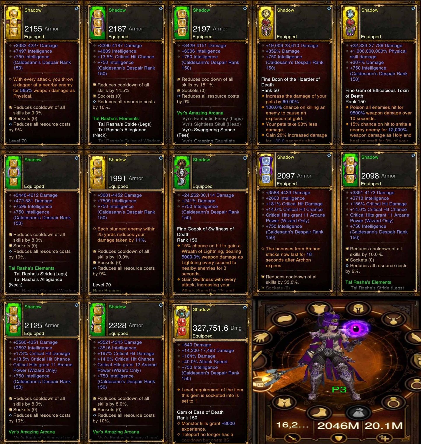 Shadow: Full Modded Vyr/Tals Wizard Set #A5-Diablo 3 Mods - Playstation 4, Xbox One, Nintendo Switch