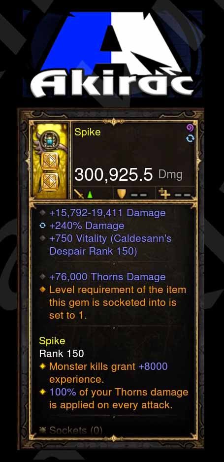Custom PS4: Spike-Addon 100% Thorns Hack Axe - Diablo 3 Mods Store - Seasonal and non-seasonal - Modded Items and Gear for PlayStation 4, PlayStation 5, Nintendo Switch, and Xbox One
