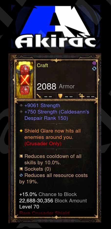 Custom PS4: Craft-Addon The Final Witness Shield - Diablo 3 Mods Store - Seasonal and non-seasonal - Modded Items and Gear for PlayStation 4, PlayStation 5, Nintendo Switch, and Xbox One