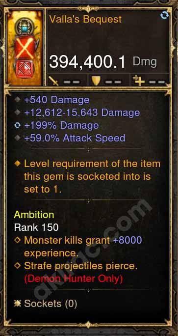 2.4.3 394k Valla's Bequest Hand Bow Modded Weapon - Diablo 3 Mods Store - Seasonal and non-seasonal - Modded Items and Gear for PlayStation 4, PlayStation 5, Nintendo Switch, and Xbox One