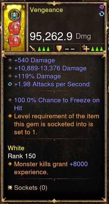 Vengeace 100% Freeze Sword 2.X APSpeed - Diablo 3 Mods Store - Seasonal and non-seasonal - Modded Items and Gear for PlayStation 4, PlayStation 5, Nintendo Switch, and Xbox One