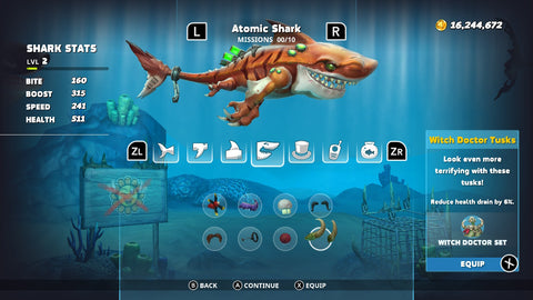 [Switch Save Progression] - Hungry Shark World - Unlocked Super Starter Mod Cheat