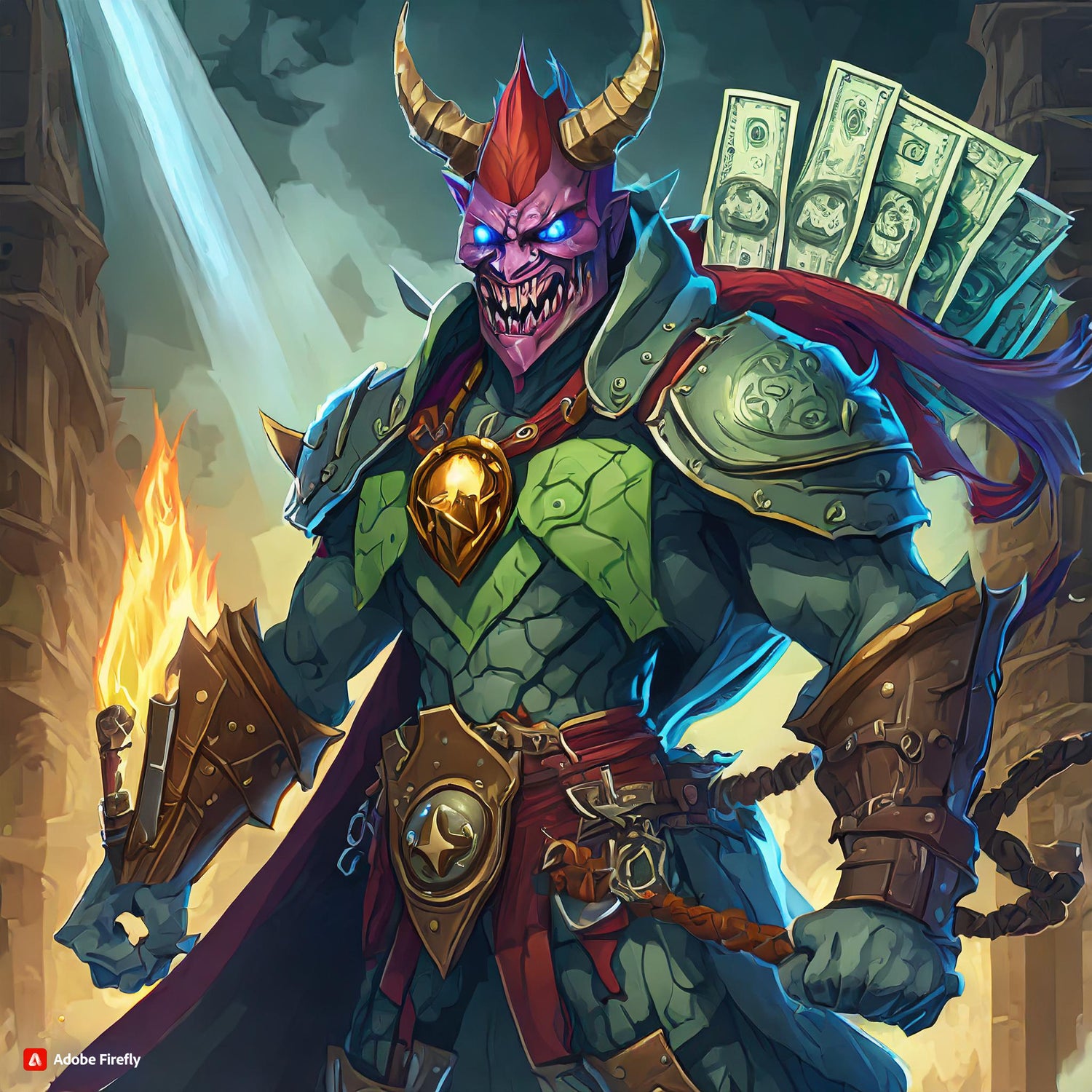 diablo 3 character holding a bag of money to become overpowered
