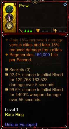 [Primal Ancient] 1-70 1000000000% Modded Ring 11k-13k Damage + 96% to Bleed Damage x2 Prowl Diablo 3 Mods ROS Seasonal and Non Seasonal Save Mod - Modded Items and Gear - Hacks - Cheats - Trainers for Playstation 4 - Playstation 5 - Nintendo Switch - Xbox One