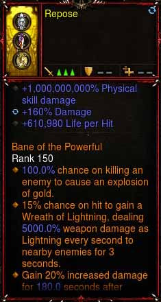 [Primal Ancient] 1-70 1000000000% Modded Ring 610% LPH, 48% CDR, 160% Damage Repose Diablo 3 Mods ROS Seasonal and Non Seasonal Save Mod - Modded Items and Gear - Hacks - Cheats - Trainers for Playstation 4 - Playstation 5 - Nintendo Switch - Xbox One