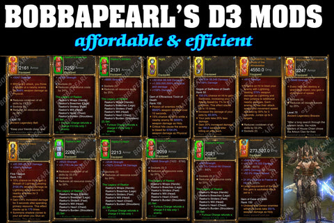 BobbaPearl's Raekor Barbarian Set for GRIFT 150 #B4-Diablo 3 Mods - Playstation 4, Xbox One, Nintendo Switch