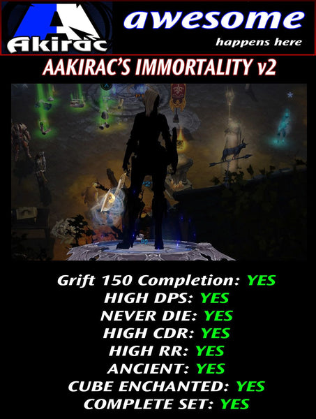 Immortality v2 Shadow Mantle Demon Hunter Modded Set for Rift 150 Dire-Diablo 3 Mods - Playstation 4, Xbox One, Nintendo Switch