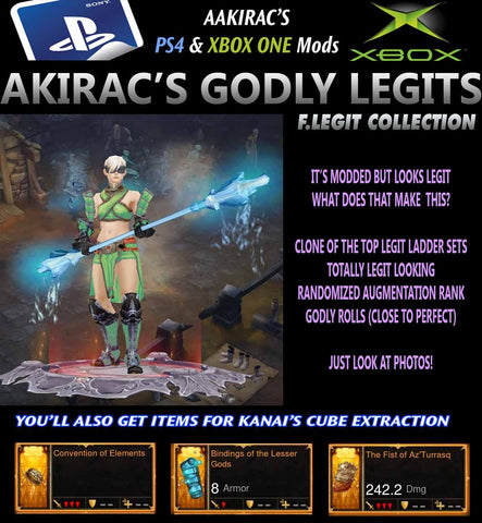F.Legit Collection - Inna's Monk (See Photo's)-Diablo 3 Mods - Playstation 4, Xbox One, Nintendo Switch