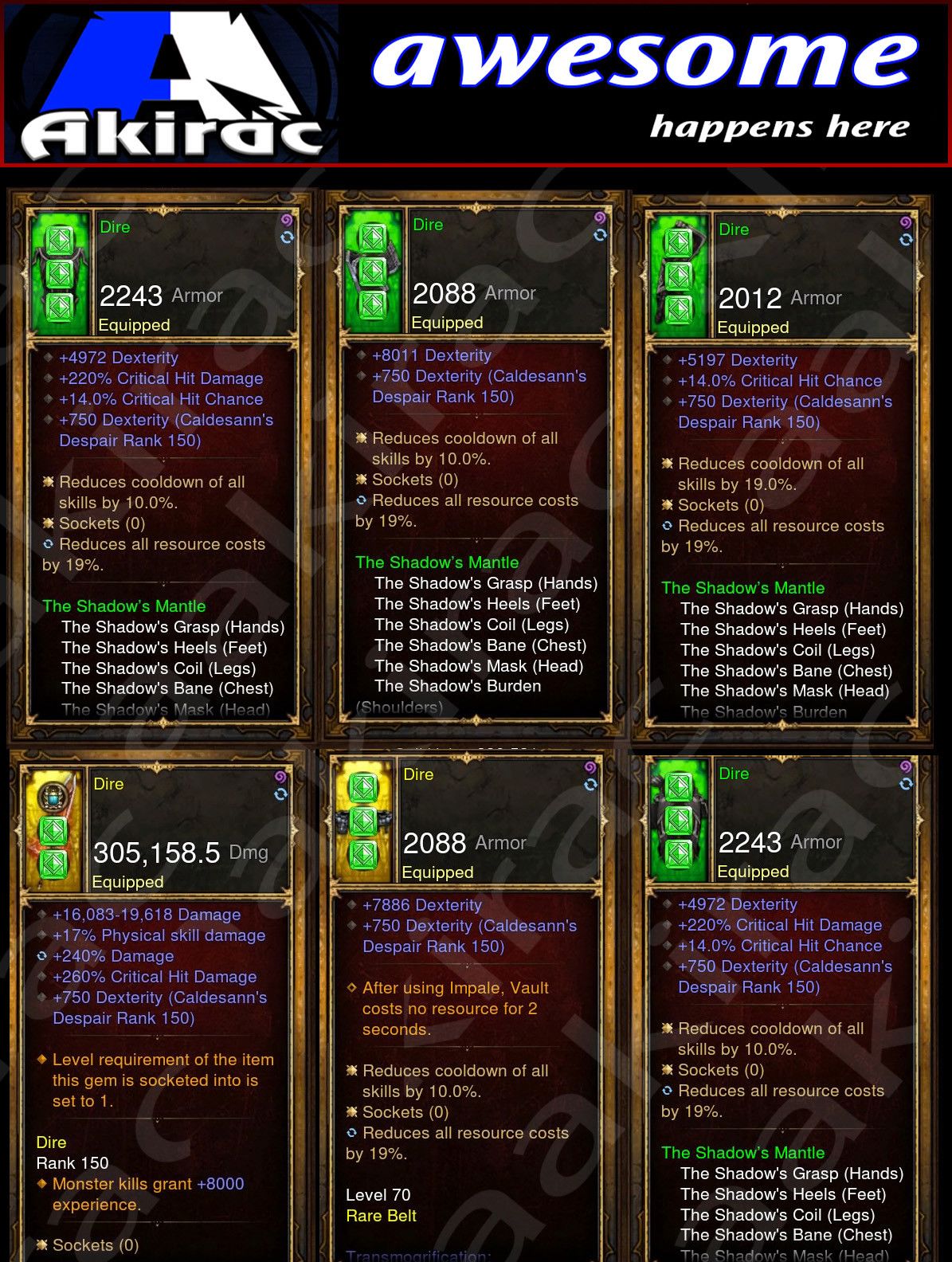Diablo 3 Immortal v2 Shadow Mantle Demon Hunter Modded Set for Rift 150 Dire Diablo 3 Mods ROS Seasonal and Non Seasonal Save Mod - Modded Items and Gear - Hacks - Cheats - Trainers for Playstation 4 - Playstation 5 - Nintendo Switch - Xbox One