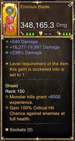 Envious Blade 348k Actual DPS Modded Weapon-Diablo 3 Mods - Playstation 4, Xbox One, Nintendo Switch