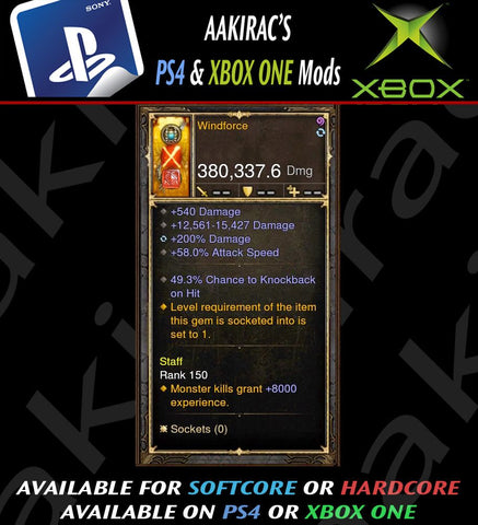 Ps4 Diablo 3 Mods Xbox One - WindForce 380k Bow Modded Weapon-Diablo 3 Mods - Playstation 4, Xbox One, Nintendo Switch