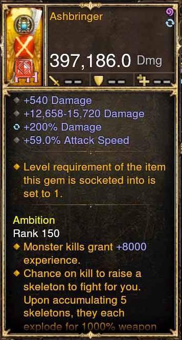 Ashbringer RARE UNCORRUPTED 397k Sword Modded Weapon Diablo 3 Mods ROS Seasonal and Non Seasonal Save Mod - Modded Items and Gear - Hacks - Cheats - Trainers for Playstation 4 - Playstation 5 - Nintendo Switch - Xbox One