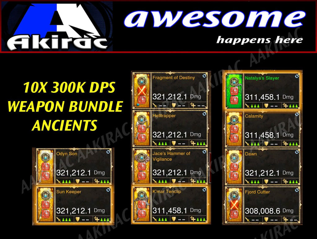 10x 300k+ Legendary Modded Weapon Bundle #3-Diablo 3 Mods - Playstation 4, Xbox One, Nintendo Switch