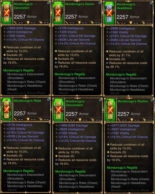 6x Piece Patch 2.6.8 Mundunugu Witch Doctor Set Diablo 3 Mods ROS Seasonal and Non Seasonal Save Mod - Modded Items and Gear - Hacks - Cheats - Trainers for Playstation 4 - Playstation 5 - Nintendo Switch - Xbox One