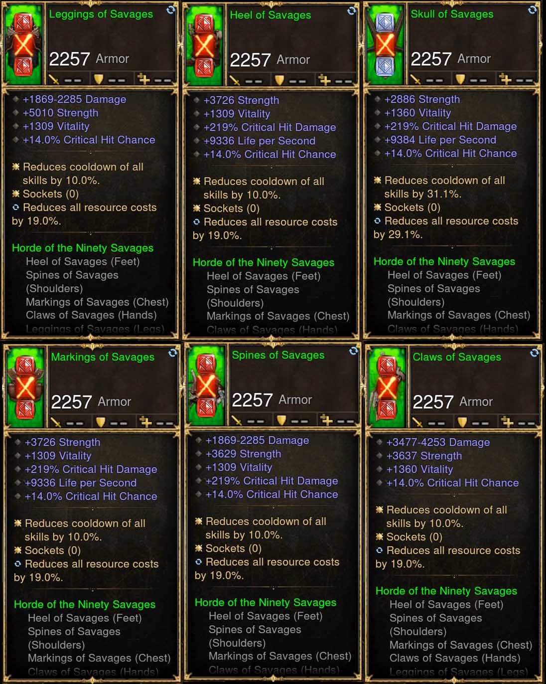 6x Piece Patch 2.6.8 Savages Barbarian Set Diablo 3 Mods ROS Seasonal and Non Seasonal Save Mod - Modded Items and Gear - Hacks - Cheats - Trainers for Playstation 4 - Playstation 5 - Nintendo Switch - Xbox One