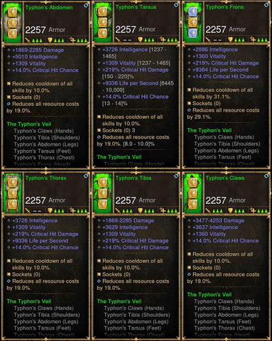 6x Piece Patch 2.6.8 Typhon Wizard Set-Modded Sets-Diablo 3 Mods ROS-Akirac Diablo 3 Mods Seasonal and Non Seasonal Save Mod - Modded Items and Sets Hacks - Cheats - Trainer - Editor for Playstation 4-Playstation 5-Nintendo Switch-Xbox One