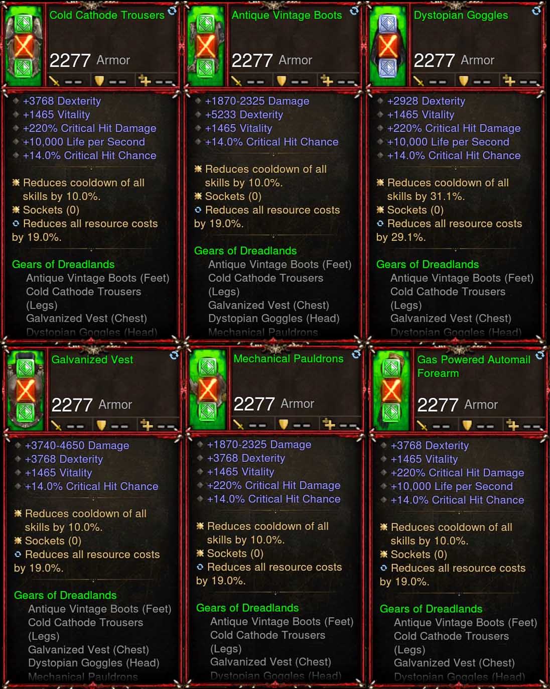 [Primal Ancient] 6x Piece Patch 2.6.9 Dreadlands Demon Hunter Set Diablo 3 Mods ROS Seasonal and Non Seasonal Save Mod - Modded Items and Gear - Hacks - Cheats - Trainers for Playstation 4 - Playstation 5 - Nintendo Switch - Xbox One