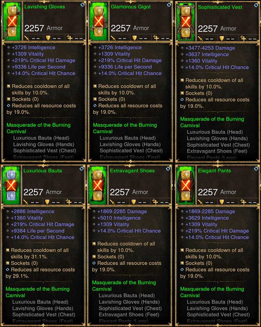 6x Piece Patch 2.6.9 Masquerade Necromancer Set Diablo 3 Mods ROS Seasonal and Non Seasonal Save Mod - Modded Items and Gear - Hacks - Cheats - Trainers for Playstation 4 - Playstation 5 - Nintendo Switch - Xbox One