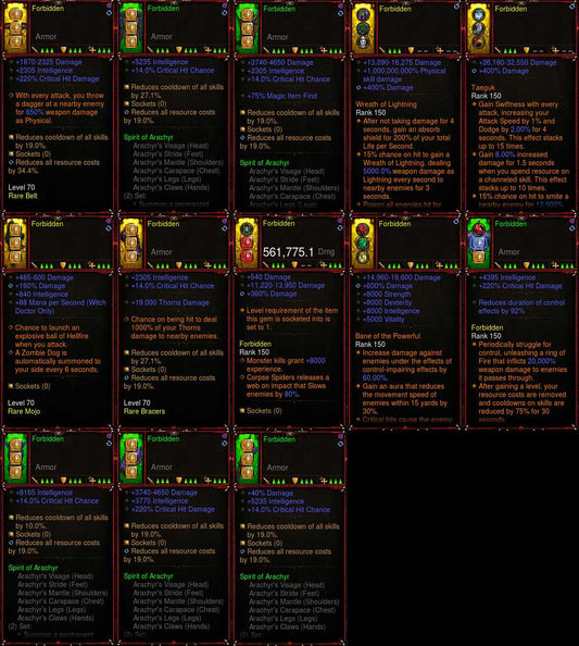 [Primal Ancient] [Quad DPS] [LIMITED] Diablo 3 IMv5 Arachyr Witch Doctor Set Forbidden W1 Diablo 3 Mods ROS Seasonal and Non Seasonal Save Mod - Modded Items and Gear - Hacks - Cheats - Trainers for Playstation 4 - Playstation 5 - Nintendo Switch - Xbox One