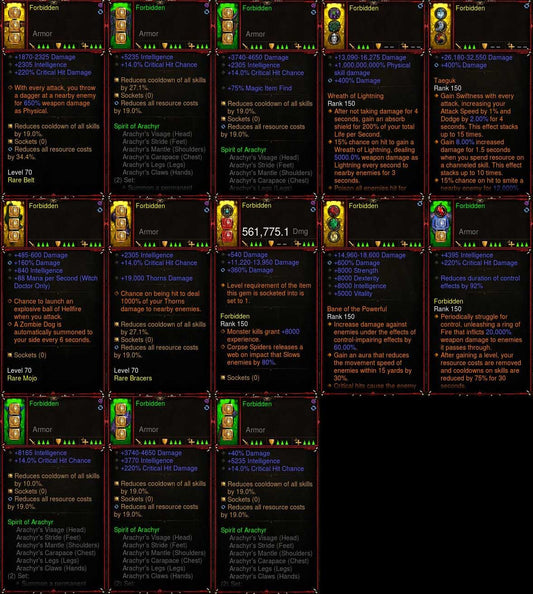 Seasonal [Primal Ancient] [Quad DPS] Diablo 3 IMv5 Arachyr Witch Doctor Set Forbidden W1 Diablo 3 Mods ROS Seasonal and Non Seasonal Save Mod - Modded Items and Gear - Hacks - Cheats - Trainers for Playstation 4 - Playstation 5 - Nintendo Switch - Xbox One