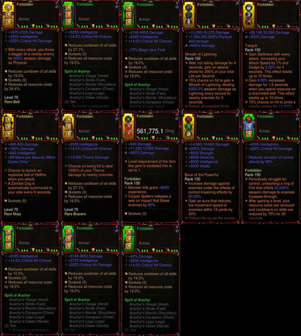 Seasonal [Primal Ancient] [Quad DPS] Diablo 3 IMv5 Arachyr Witch Doctor Set Forbidden W1-Modded Sets-Diablo 3 Mods ROS-Akirac Diablo 3 Mods Seasonal and Non Seasonal Save Mod - Modded Items and Sets Hacks - Cheats - Trainer - Editor for Playstation 4-Playstation 5-Nintendo Switch-Xbox One