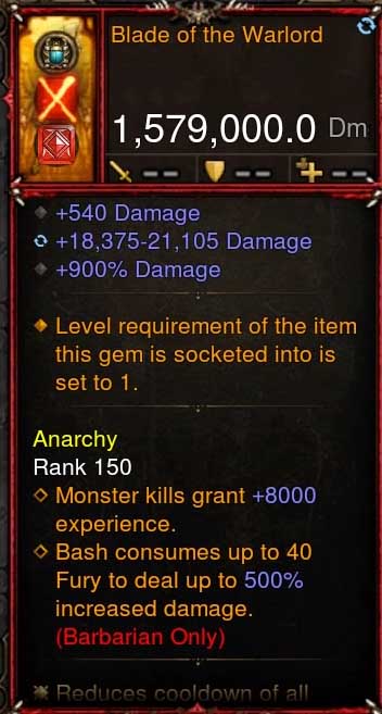 [Primal-Ethereal Infused] 1,579,000 DPS Acutal DPS Weapon BLADE OF THE WARLORD Diablo 3 Mods ROS Seasonal and Non Seasonal Save Mod - Modded Items and Gear - Hacks - Cheats - Trainers for Playstation 4 - Playstation 5 - Nintendo Switch - Xbox One