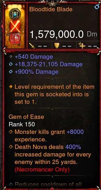 [Primal-Ethereal Infused] 1,579,000 DPS Acutal DPS Weapon BLOODTIDE BL ...