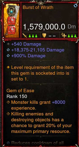[Primal-Ethereal Infused] 1,579,000 DPS Acutal DPS Weapon BURST OF WRATH-Weapon-Diablo 3 Mods ROS-Akirac Diablo 3 Mods Seasonal and Non Seasonal Save Mod - Modded Items and Sets Hacks - Cheats - Trainer - Editor for Playstation 4-Playstation 5-Nintendo Switch-Xbox One