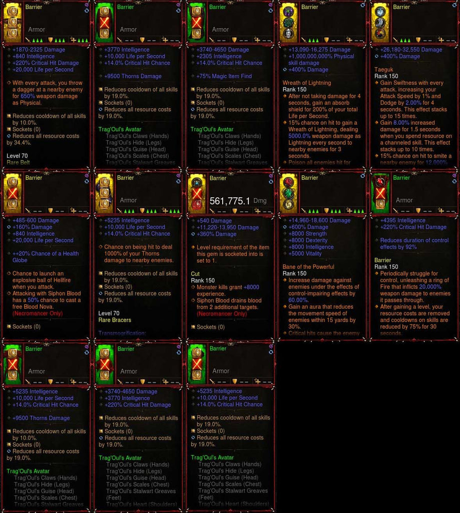 Seasonal [Primal Ancient] [Quad DPS] Diablo 3 IMv5 Tragouls Necromancer Set Barrier W1-Modded Sets-Diablo 3 Mods ROS-Akirac Diablo 3 Mods Seasonal and Non Seasonal Save Mod - Modded Items and Sets Hacks - Cheats - Trainer - Editor for Playstation 4-Playstation 5-Nintendo Switch-Xbox One