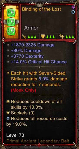 [Primal Ancient] [QUAD DPS] 2.6.1 Bind of the Lost Belt-Diablo 3 Mods - Playstation 4, Xbox One, Nintendo Switch