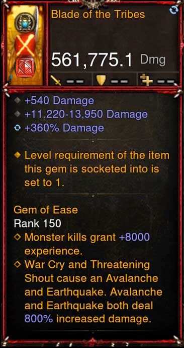 [Primal Ancient] 561k Actual DPS 2.6.10 Blade of the Tribes Diablo 3 Mods ROS Seasonal and Non Seasonal Save Mod - Modded Items and Gear - Hacks - Cheats - Trainers for Playstation 4 - Playstation 5 - Nintendo Switch - Xbox One