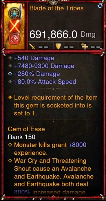 [Primal Ancient] 691k DPS 2.6.10 Blade of the Tribes Diablo 3 Mods ROS Seasonal and Non Seasonal Save Mod - Modded Items and Gear - Hacks - Cheats - Trainers for Playstation 4 - Playstation 5 - Nintendo Switch - Xbox One