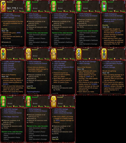 Seasonal [Primal Ancient] [Quad DPS] Diablo 3 IMv5 Jade Witch Doctor Set Bramble W2-Modded Sets-Diablo 3 Mods ROS-Akirac Diablo 3 Mods Seasonal and Non Seasonal Save Mod - Modded Items and Sets Hacks - Cheats - Trainer - Editor for Playstation 4-Playstation 5-Nintendo Switch-Xbox One