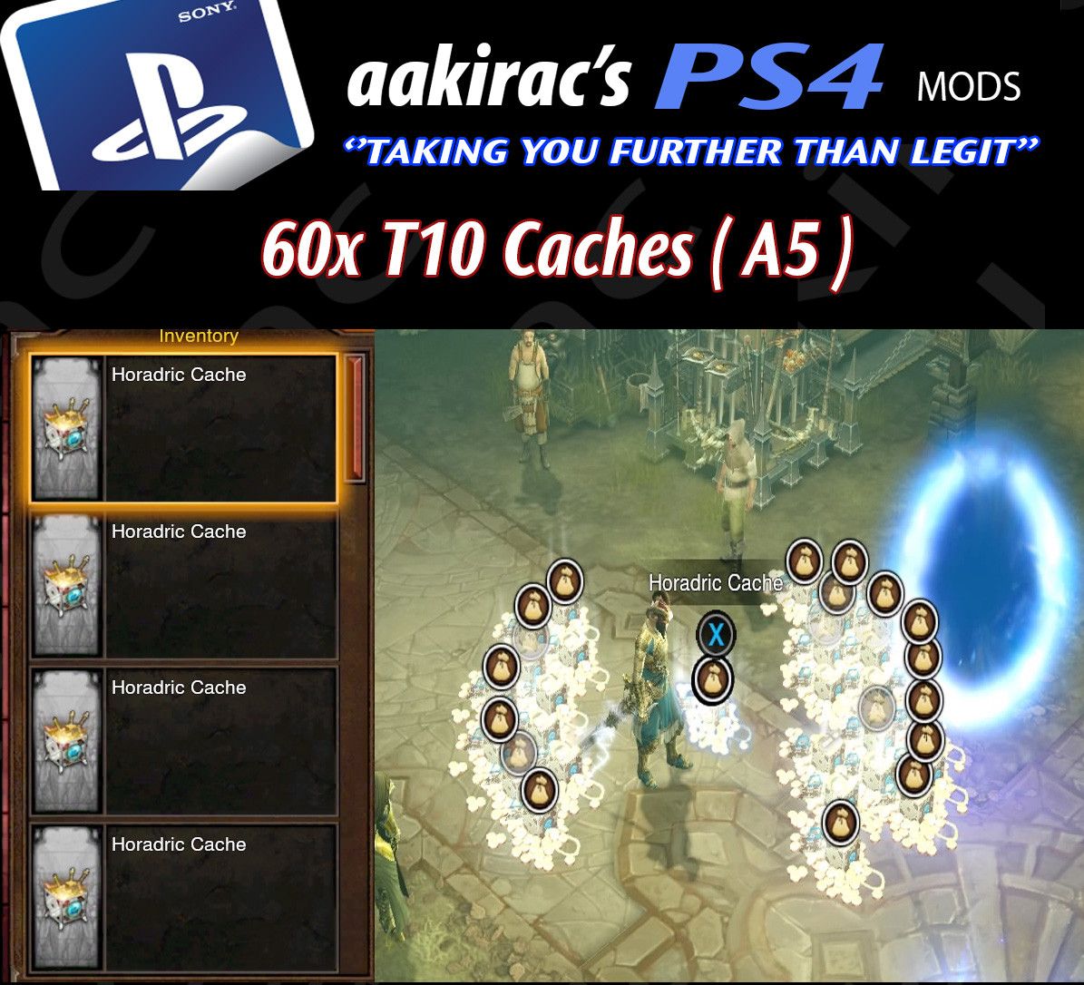 T10 Cache's for Diablo 3 Diablo 3 Mods ROS Seasonal and Non Seasonal Save Mod - Modded Items and Gear - Hacks - Cheats - Trainers for Playstation 4 - Playstation 5 - Nintendo Switch - Xbox One