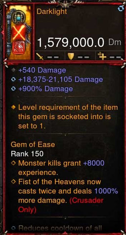 [Primal-Ethereal Infused] 1,579,000 DPS Acutal DPS Weapon DARKLIGHT II-Weapon-Diablo 3 Mods ROS-Akirac Diablo 3 Mods Seasonal and Non Seasonal Save Mod - Modded Items and Sets Hacks - Cheats - Trainer - Editor for Playstation 4-Playstation 5-Nintendo Switch-Xbox One