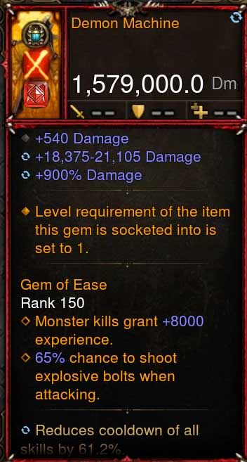 [Primal-Ethereal Infused] 1,579,000 DPS Acutal DPS Weapon DEMON MACHINE Diablo 3 Mods ROS Seasonal and Non Seasonal Save Mod - Modded Items and Gear - Hacks - Cheats - Trainers for Playstation 4 - Playstation 5 - Nintendo Switch - Xbox One