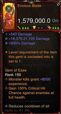 [Primal-Ethereal Infused] 1,579,000 DPS Acutal DPS Weapon ENVIOUS BLADE-Weapon-Diablo 3 Mods ROS-Akirac Diablo 3 Mods Seasonal and Non Seasonal Save Mod - Modded Items and Sets Hacks - Cheats - Trainer - Editor for Playstation 4-Playstation 5-Nintendo Switch-Xbox One