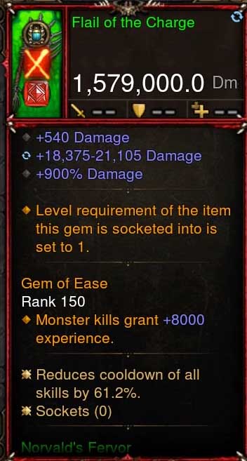[Primal-Ethereal Infused] 1,579,000 DPS Acutal DPS Weapon FLAIL OF THE CHARGE Diablo 3 Mods ROS Seasonal and Non Seasonal Save Mod - Modded Items and Gear - Hacks - Cheats - Trainers for Playstation 4 - Playstation 5 - Nintendo Switch - Xbox One