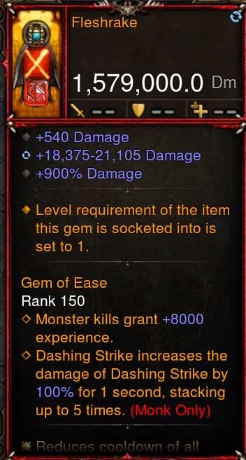 [Primal-Ethereal Infused] 1,579,000 DPS Acutal DPS Weapon FLESHRAKE Diablo 3 Mods ROS Seasonal and Non Seasonal Save Mod - Modded Items and Gear - Hacks - Cheats - Trainers for Playstation 4 - Playstation 5 - Nintendo Switch - Xbox One