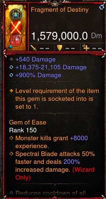[Primal-Ethereal Infused] 1,579,000 DPS Acutal DPS Weapon FRAGMENT OF DESTINY Diablo 3 Mods ROS Seasonal and Non Seasonal Save Mod - Modded Items and Gear - Hacks - Cheats - Trainers for Playstation 4 - Playstation 5 - Nintendo Switch - Xbox One