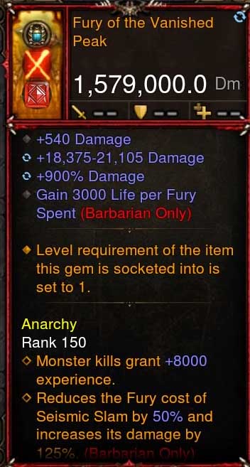 [Primal-Ethereal Infused] 1,579,000 DPS Acutal DPS Weapon FURY OF THE VANISHED PEAK Diablo 3 Mods ROS Seasonal and Non Seasonal Save Mod - Modded Items and Gear - Hacks - Cheats - Trainers for Playstation 4 - Playstation 5 - Nintendo Switch - Xbox One