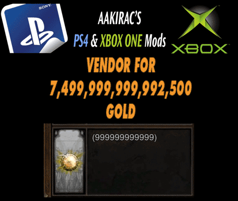 OLD Rift Stones - Vendor for 7,499,999,999,992,500 GOLD - Ps4 Diablo 3 Mods Xbox One