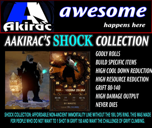 Shock v1 Waste Barbarian Set for Rift Climbing Diablo 3 Mods ROS Seasonal and Non Seasonal Save Mod - Modded Items and Gear - Hacks - Cheats - Trainers for Playstation 4 - Playstation 5 - Nintendo Switch - Xbox One