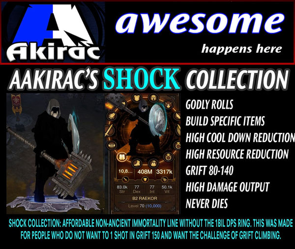Shock v1 Raekor Barbarian Set for Rift Climbing-Diablo 3 Mods - Playstation 4, Xbox One, Nintendo Switch