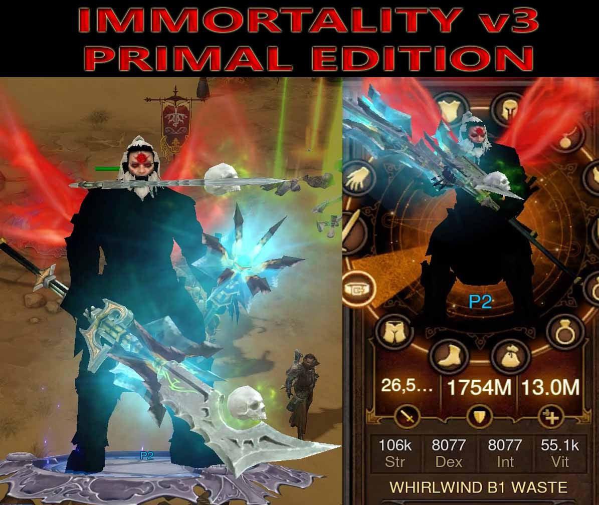 [Primal Ancient] Diablo 3 Immortal v3 Waste Barbarian Whirlwind Level 1-70 Diablo 3 Mods ROS Seasonal and Non Seasonal Save Mod - Modded Items and Gear - Hacks - Cheats - Trainers for Playstation 4 - Playstation 5 - Nintendo Switch - Xbox One