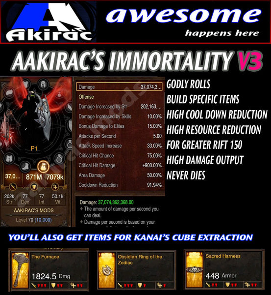 Immortality v3 Light Crusader Modded Set for Rift 150 Genesis-Diablo 3 Mods - Playstation 4, Xbox One, Nintendo Switch