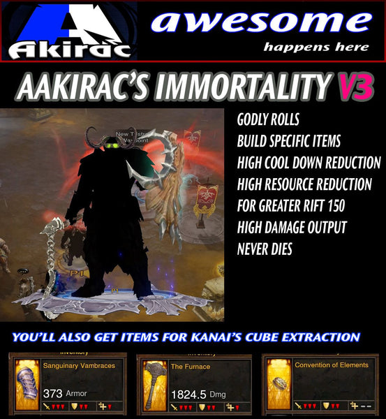 Immortality v3 Invoker Crusader Modded Set for Rift 150 Spike-Diablo 3 Mods - Playstation 4, Xbox One, Nintendo Switch