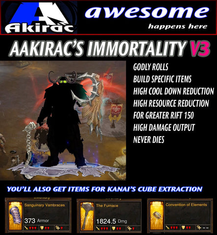 Immortality v3 Invoker Crusader Modded Set for Rift 150 Spike-Diablo 3 Mods - Playstation 4, Xbox One, Nintendo Switch