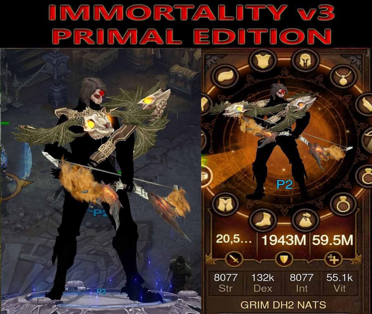 [Primal Ancient] Diablo 3 Immortal v3 Natalya's Demon Hunter Grim Diablo 3 Mods ROS Seasonal and Non Seasonal Save Mod - Modded Items and Gear - Hacks - Cheats - Trainers for Playstation 4 - Playstation 5 - Nintendo Switch - Xbox One