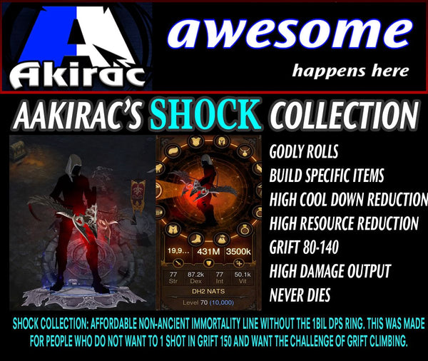 Shock v1 Natalya's Demon Hunter Set for Rift Climbing-Diablo 3 Mods - Playstation 4, Xbox One, Nintendo Switch